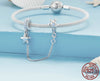 S925 Silver Ocean Starfish and Turtle Safety Chain Charm For Bracelet