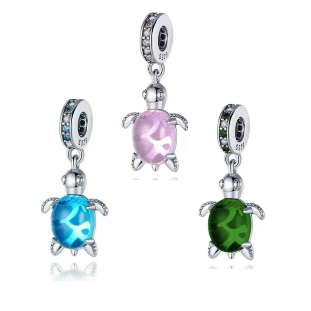 S925 Silver Sea Turtle Charm For Bracelet and Necklace