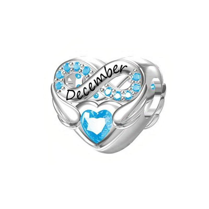S925 Silver December Birthstone Charms Bead For Bracelet and Necklace