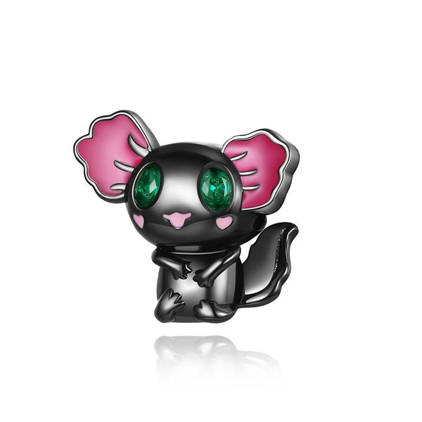 S925 Silver Mexican Black Axolotl Charm