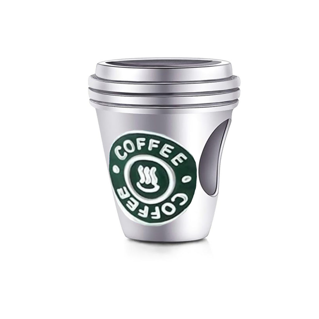 S925 Silver Coffee Cup Charm