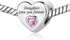 Family Heart Charms Love you forever For Bracelet and Necklace