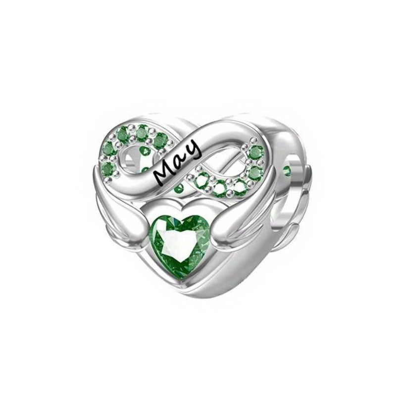 S925 Silver May Birthstone Charms Bead For Bracelet and Necklace