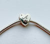 S925 Silver New Alphabet Initial Letter A Heart Charm For Bracelet and Necklace
