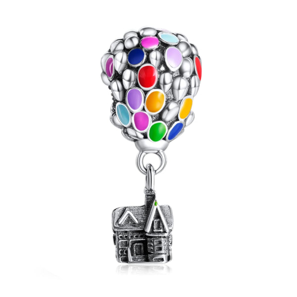 S925 Silver Air Balloon Charm