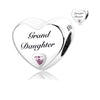 S925 Silver Heart Granddaughter Charm Bead For Bracelets