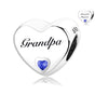 S925 Silver Heart Grandpa Charm Bead For Bracelets