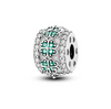 S925 Silver Green Four Leaf Clover Clip Charm For Bracelet