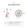 S925 Silver Champagne With Wine Glass Charm