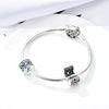 S925 Silver Colourful Hearts Clip Charm For Bracelet