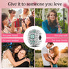 S925 Silver Green Four Leaf Clover Clip Charm For Bracelet