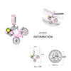 S925 Silver Pink Bicycle Charm