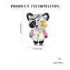 S925 Silver Cute Panda Charm DIY For Bracelet and Necklace