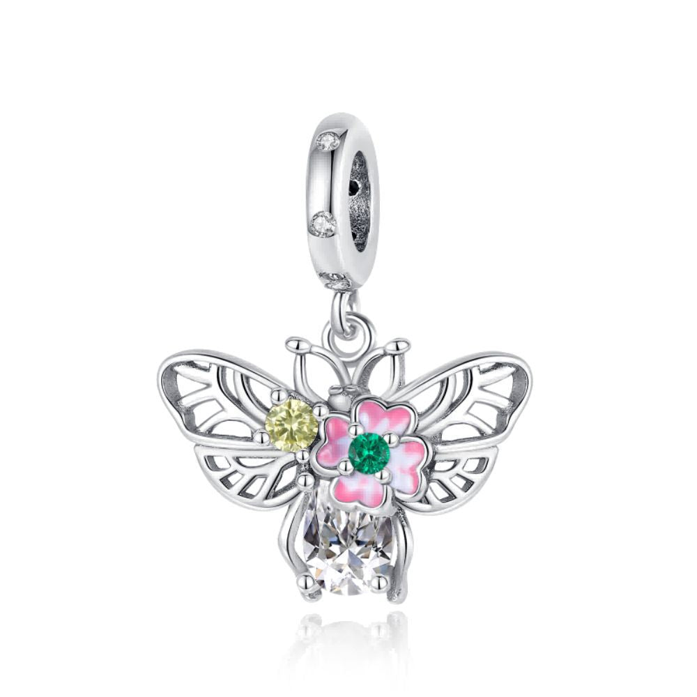 S925 Silver Butterfly Pendant Dangle Charm