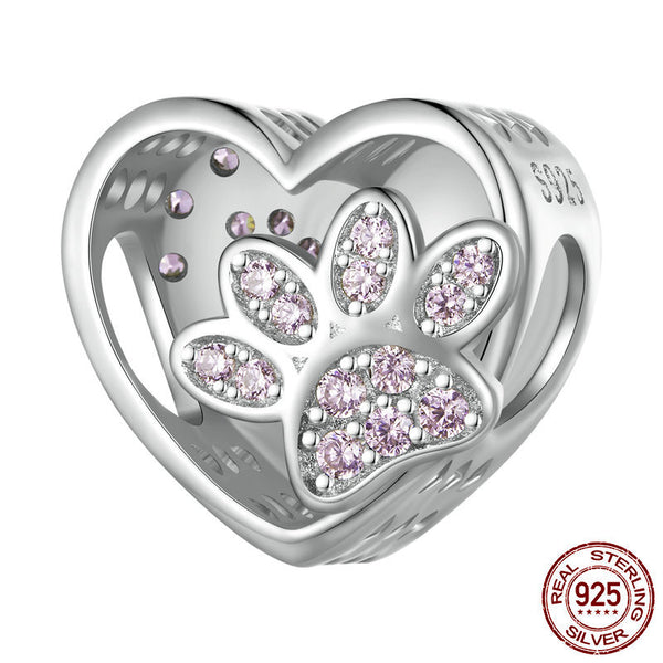 S925 Silver Personalised Heart Shaped Engraving Letter Charm