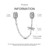 S925 Silver Dragonfly Safety Chain Charm For Bracelet