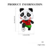 S925 Silver Football Panda Charm DIY For Bracelet and Necklace