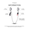 S925 Silver Heel and Lipstick Safety Chain Charm For Bracelet