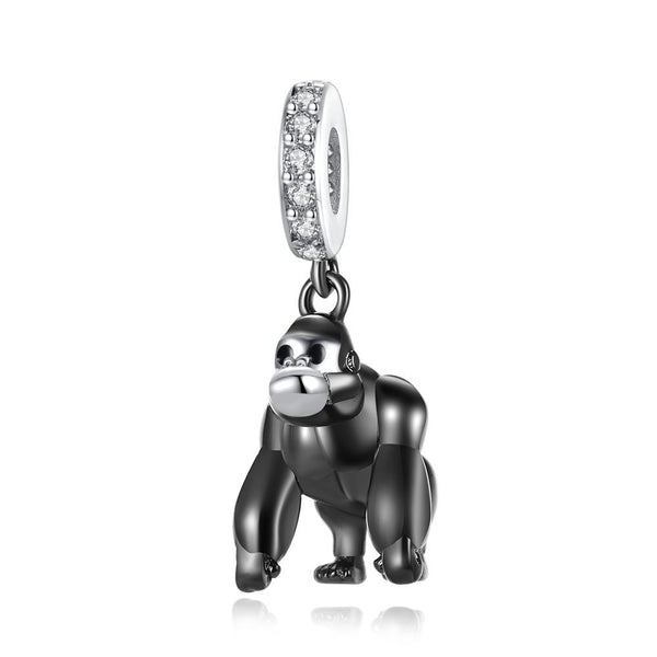 S925 Silver Gorilla Charm