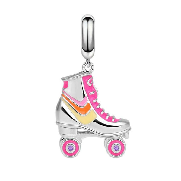 S925 Silver Roller Skates Charm