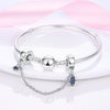 S925 Silver Evil Eye with Palm Safety Chain For Bracelet