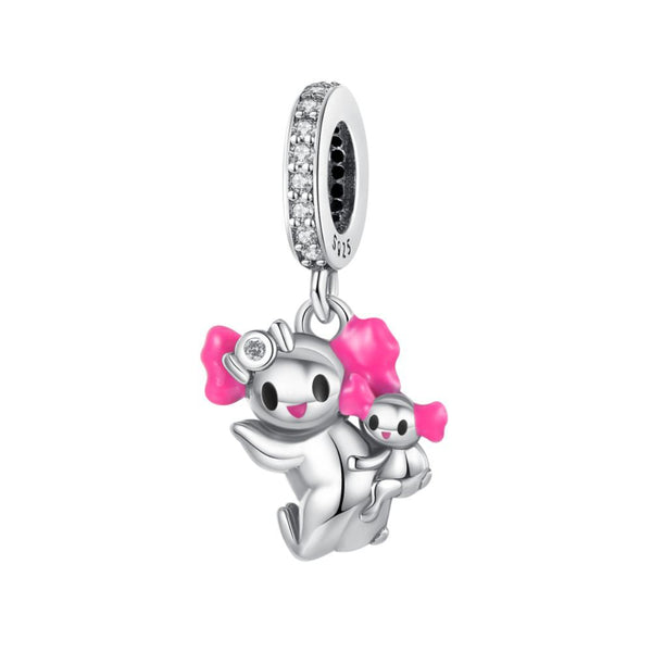 S925 Silver Koala Dangle Charm