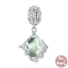 S925 Silver Green Charms Collection For Bracelet and Necklace