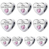 Family Heart Charms Love you forever For Bracelet and Necklace