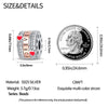 S925 Silver Forever with red hearts clip charm For Bracelet