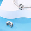 S925 Silver Flower Clip Charm For Bracelet