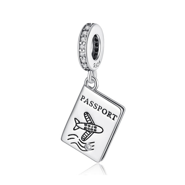 S925 Silver Passport Charm