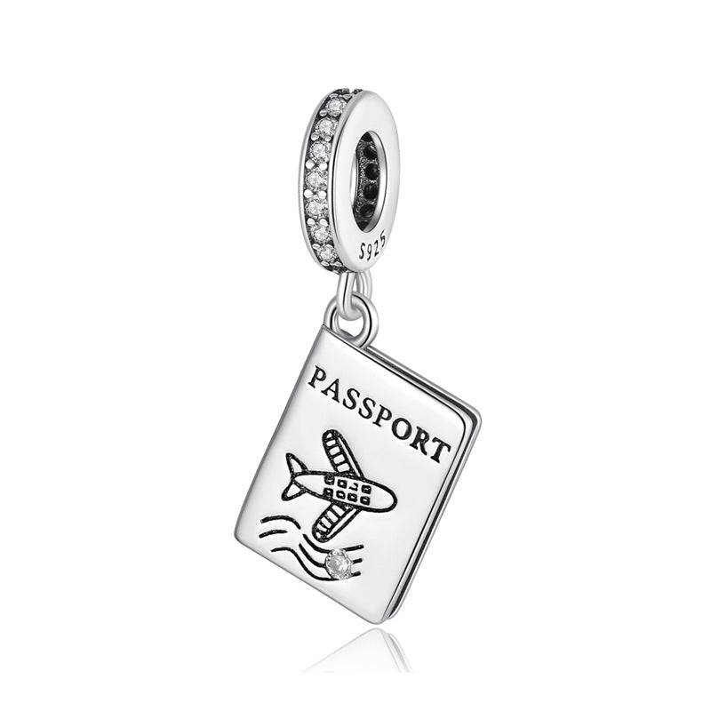 S925 Silver Passport Charm