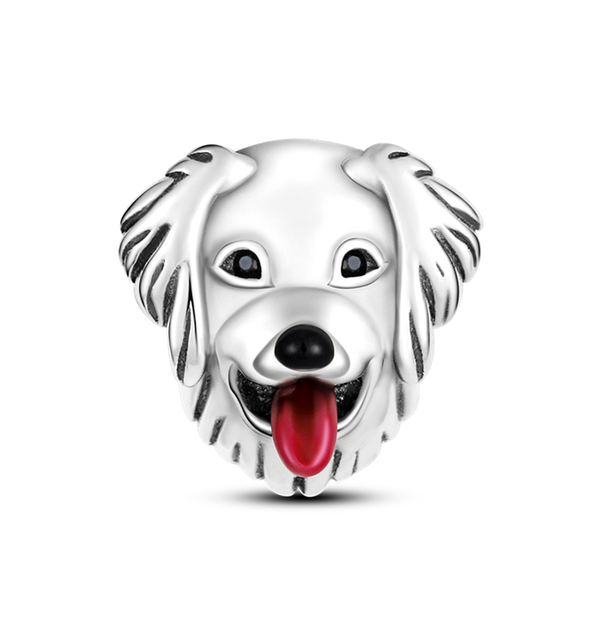 S925 Silver Cute Dog Charm For Bracelet and Necklace