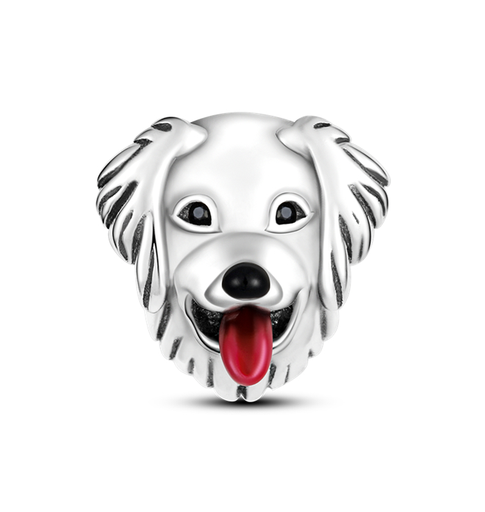 S925 Silver Cute Dog Charm For Bracelet and Necklace
