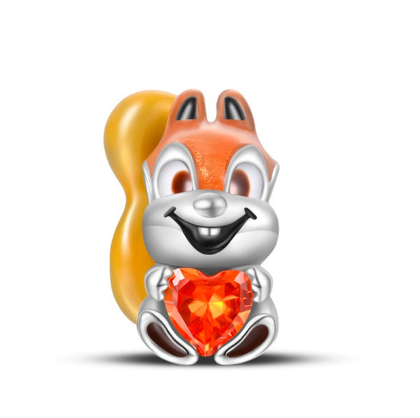 S925 Silver Squirrel Charm For Bracelet and Necklace