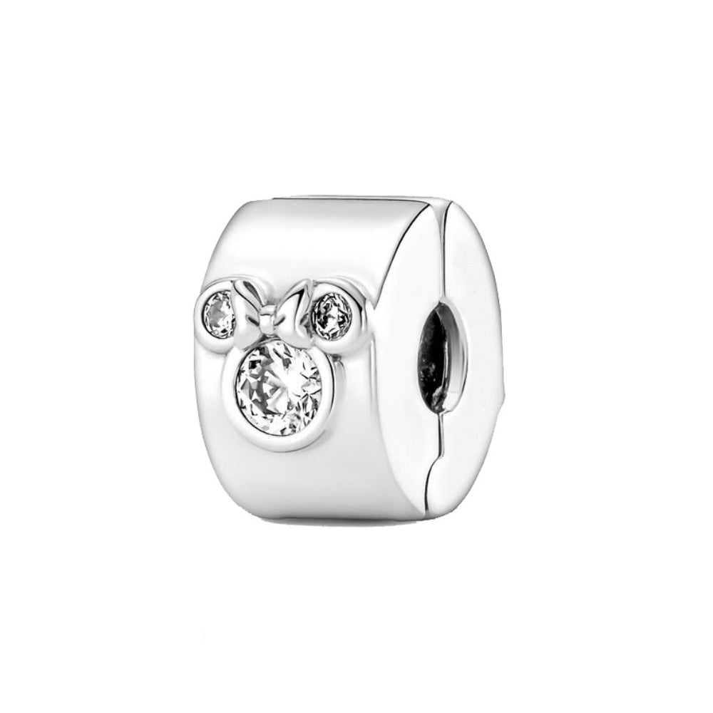 S925 Silver Mouse Clip Charm For Bracelet