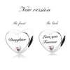 Silver Plated Heart Daughter Charm Bead For Bracelets
