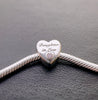 S925 Silver Daughter in Law Charm Heart Bead For Bracelet