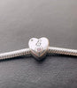 S925 Silver New Alphabet Initial Letter E Heart Charm For Bracelet and Necklace