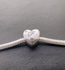 S925 Silver New Alphabet Initial Letter F Heart Charm For Bracelet and Necklace