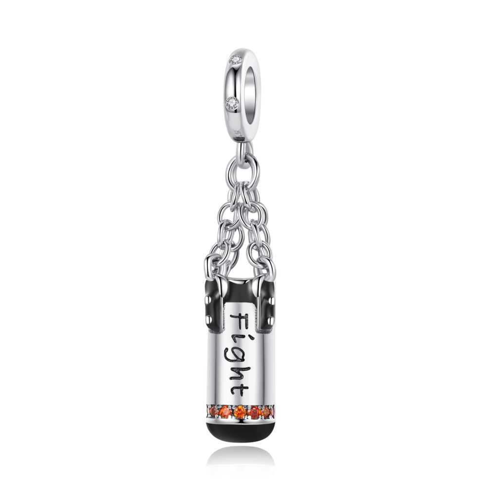 S925 Silver Boxing Punch Bag Charm