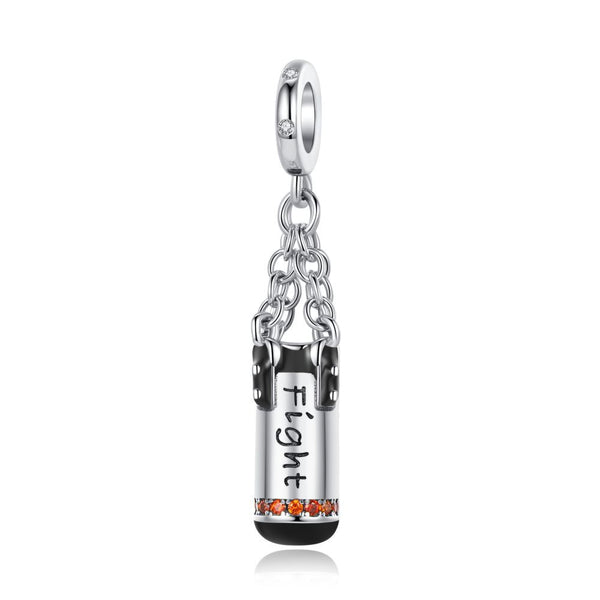 S925 Silver Boxing Punch Bag Charm