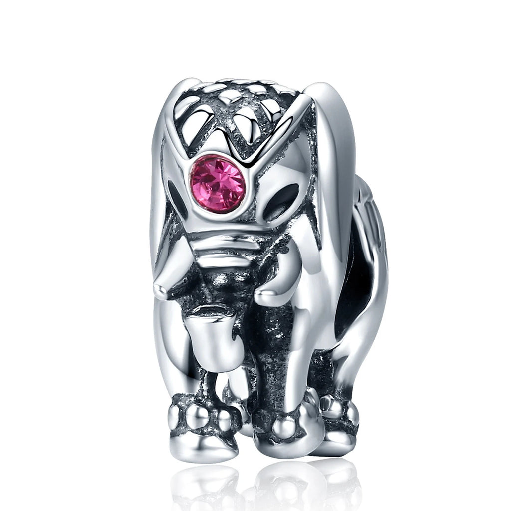 S925 Silver Elephant Charm Beads For Bracelet
