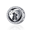 S925 Silver Cats in Love Charm Beads