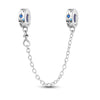 S925 Silver Starry Sky Safety Chain Charm For Bracelet