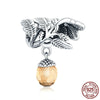 S925 Silver Pine Cones Charm Beads