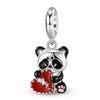 S925 Silver Cute Panda Pendant Charm for Bracelet