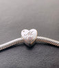 S925 Silver New Alphabet Initial Letter M Heart Charm For Bracelet and Necklace