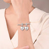 S925 Silver Mother and Daughter Dangle Charm For Bracelet and Necklace