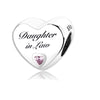 S925 Silver Daughter in Law Charm Heart Bead For Bracelet